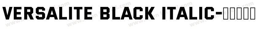 VersaLite Black Italic字体转换